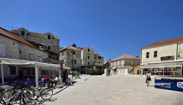 Primosten Croatia May 2019 Main Square Famous Beautiful Primosten Town — Stock Photo, Image
