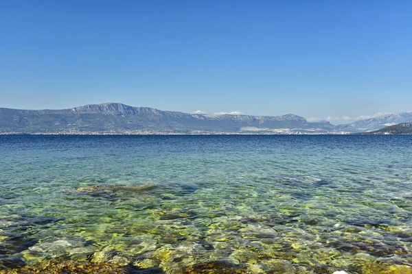 Wunderschöne Landschaft Mit Kristallklarem Wasser Der Adria Von Der Insel — Stockfoto