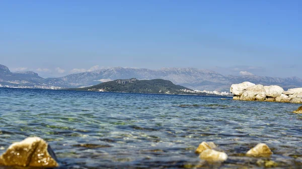 Wunderschöne Landschaft Mit Kristallklarem Wasser Der Adria Von Der Insel — Stockfoto