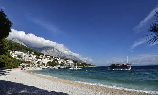 Brela Croatia Mayıs 2019 Brela Kasabasındaki Soline Plajı Hırvatistan Daki — Stok fotoğraf