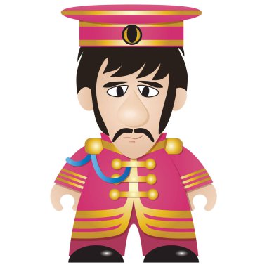 Nisan 2018 - Beatle Ringo Starr - vektör çizim - Çavuş Pepper's Lonely Hearts Club Band
