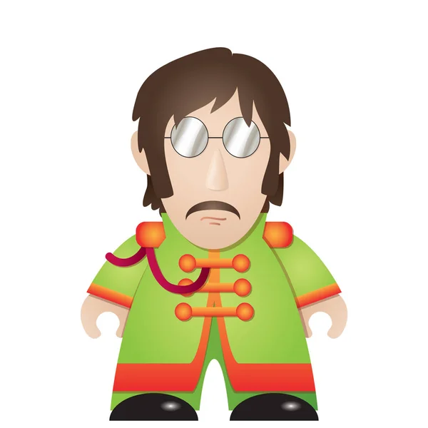 Abril 2018 Beatle John Lennon Ilustración Vectorial Sgto Pepper Lonely Vector De Stock