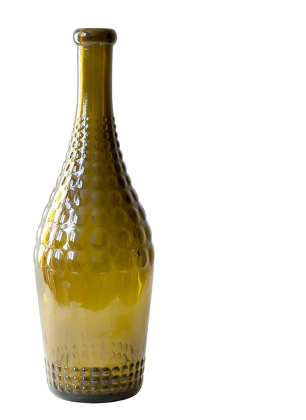 Botella de vidrio. Aislado sobre un fondo blanco . — Foto de Stock
