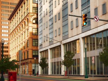 Finans bölgesine ve ofis binaları