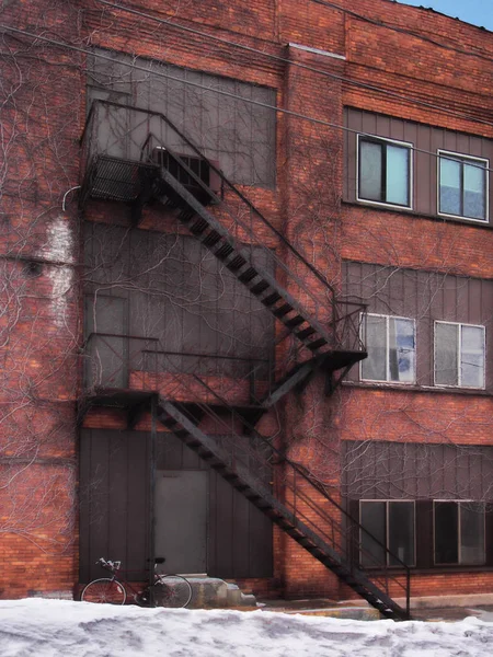 Fire escape stairs — Stock Photo, Image