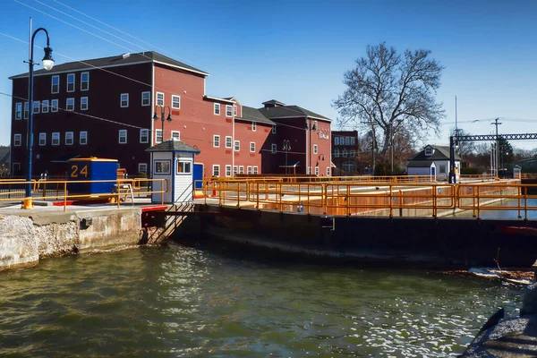 Baldwinsville New York Erie Canal Березня 2020 — стокове фото