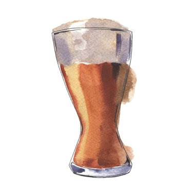 vektör çizim tasarım cam zemin üzerine taze bira 