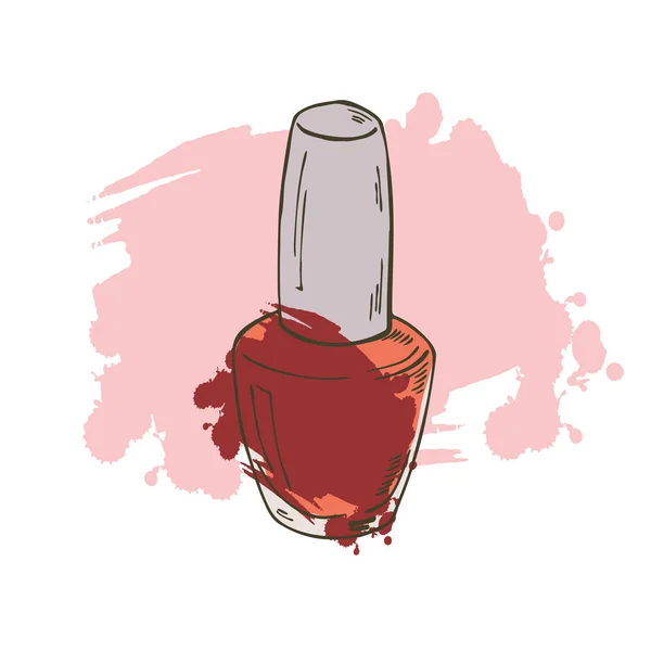 Desenho Ilustração Vetorial Esmalte Colorido Isolado Fundo Branco —  Vetores de Stock