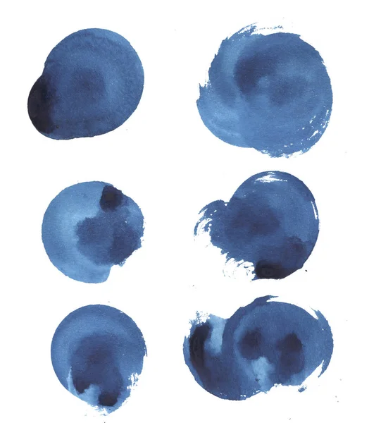 Aquarell Malerei Von Blauen Spritzern Nahtlose Muster Hintergrund — Stockfoto