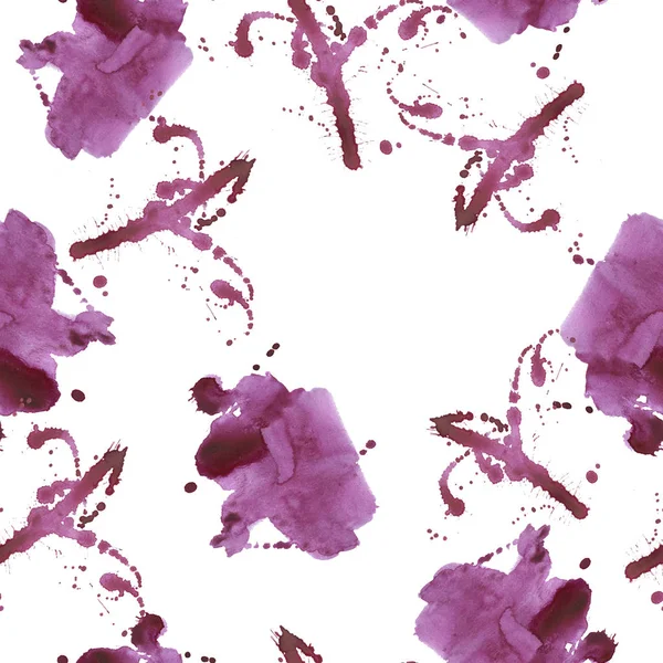 Aquarell Malerei Von Lila Flecken Nahtlose Muster Hintergrund — Stockfoto