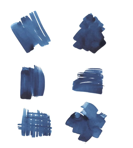 Aquarel Schilderij Van Blauwe Plekken Naadloze Patroon Achtergrond — Stockfoto