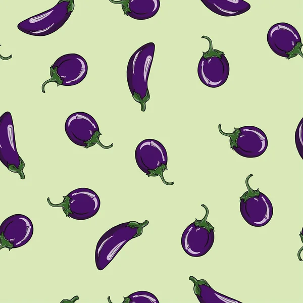 vektör çizim tasarım mor patlıcan Dikişsiz desen arka plan güzel suluboya resim