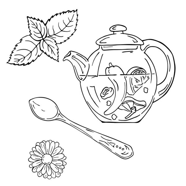 vector illustration design of teapot isolated on white background