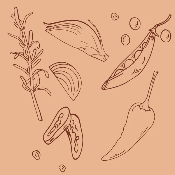 Векторная Иллюстрация Дизайн Красивых Овощей Бесшовный Фон Шаблона — стоковый вектор