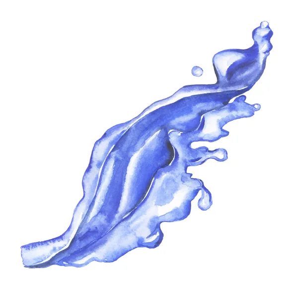 Векторна Ілюстрація Дизайну Акварельного Живопису Чистого Синього Водяного Сплеску Візерунка — стоковий вектор