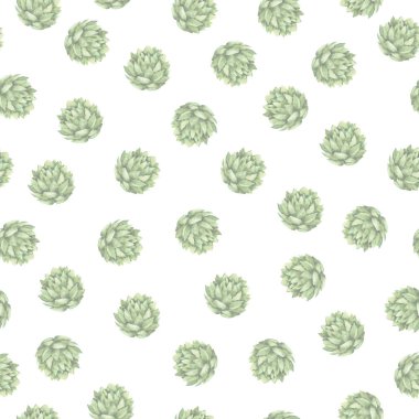 Dikişsiz desen arka plan bahar yeşil güzel illüstrasyon bırakır