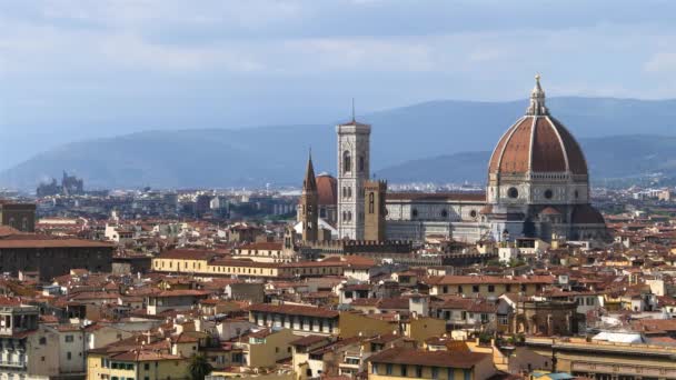 Довгий постріл собору Флоренції — стокове відео