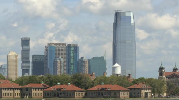 Uma foto do edifício Colgate em New Jersey City — Vídeo de Stock