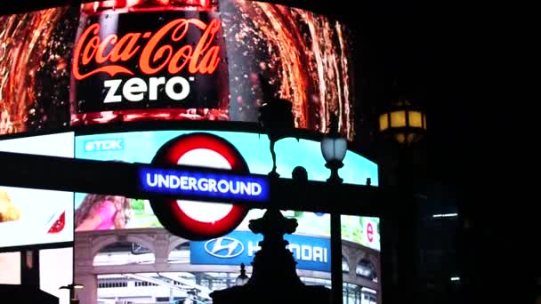 Señal del metro de Londres Tube — Vídeo de stock