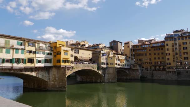 Floransa 'da Ponte Vecchio — Stok video