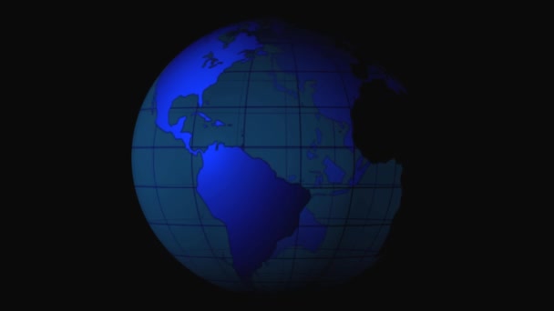 Графика движения глобуса — стоковое видео
