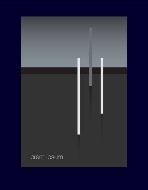 Soyut kompozisyon, geometrik tarzı, düz tasarım öğelerini tasarlamak. Kompozisyon, afiş, broşür ve posterler için. A4 biçimi, vektör şablonları.