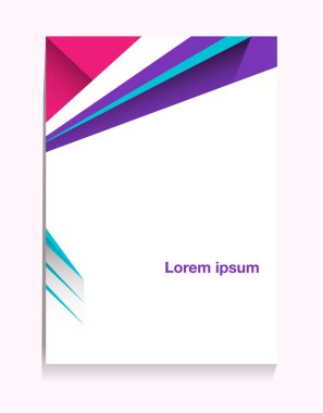 Soyut kompozisyon, geometrik tarzı, düz tasarım öğelerini tasarlamak. Kompozisyon, afiş, broşür ve posterler için. A4 biçimi, vektör şablonları.