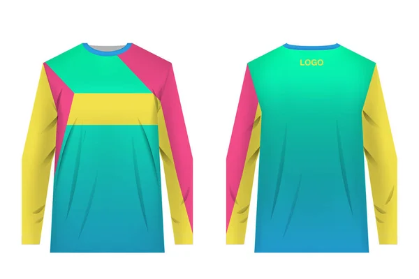 Trikot Design Für Den Extremradsport Mountainbike Trikot Vektor Sublimationsdruck Vorlage — Stockvektor