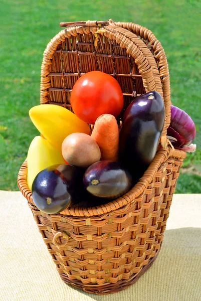 Vegetables in basket — Stock Photo, Image