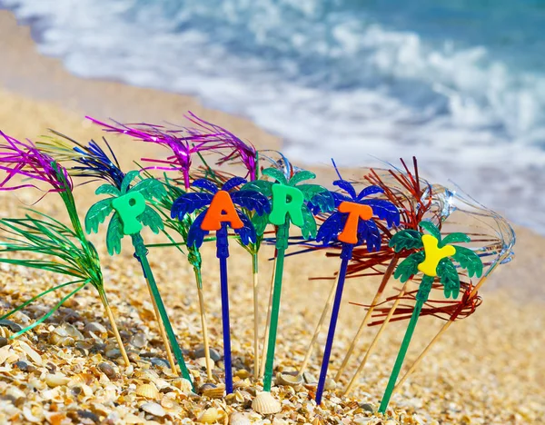 Fête sur le sable doré . — Photo