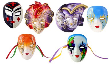 Maske, Yüz, Beyaz Arkaplan, Karnaval