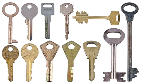 Anahtar, metal, beyaz arka plan, klasik