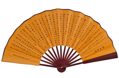 Yelpaze, kumaş, Çin, Asya, beyaz arka plan