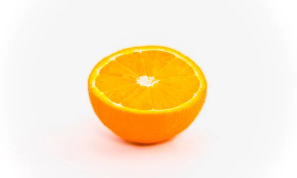 Orange Agrumes Fruits Frais Fond Blanc — Photo
