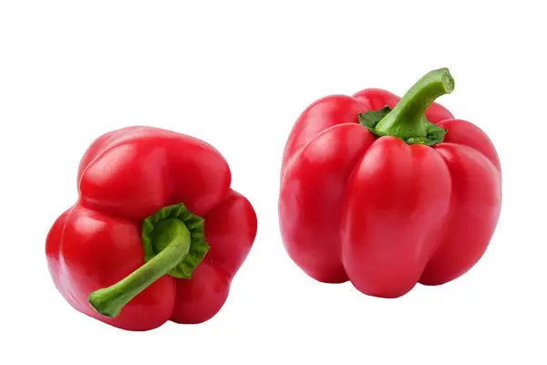 beyaz arkaplanda kırmızı biber