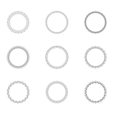 Zemin dekoratif çerçeve kümesi. Vektör çizim.