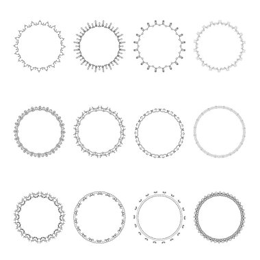 Zemin dekoratif çerçeve kümesi. Vektör çizim.