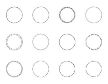 Zemin dekoratif çerçeve kümesi. Vektör çizim.