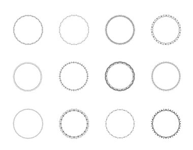 Zemin dekoratif çerçeve kümesi. Vektör çizim.