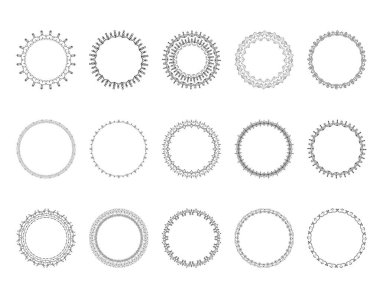 Zemin dekoratif çerçeve kümesi. Vektör çizim.