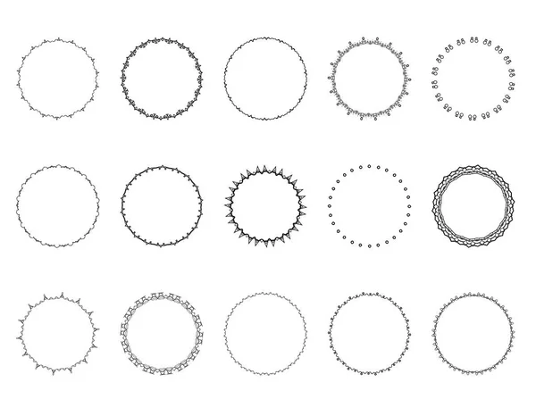 Набір круглої рамки — стоковий вектор