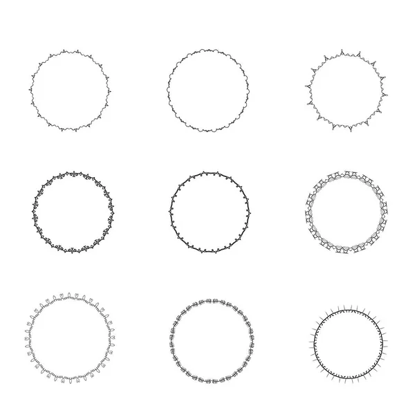 Набір круглої рамки — стоковий вектор