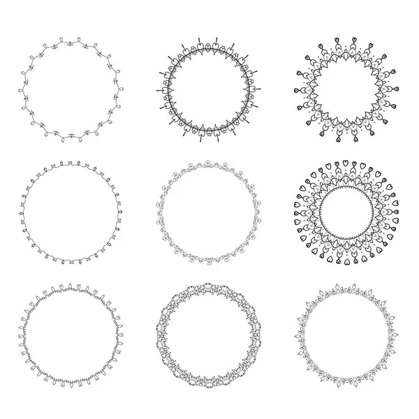 Набір круглої рамки — стоковий вектор