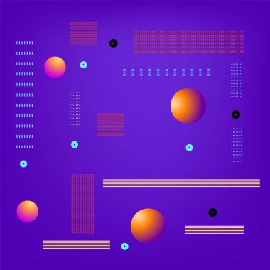 Geometrik Şekilli Arkaplan. Vektör illüstrasyonu.