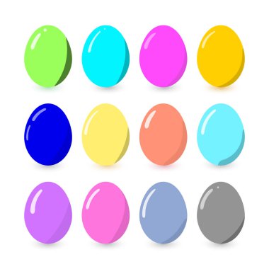 Mutlu Paskalya yumurtaları. Vektör çizim.