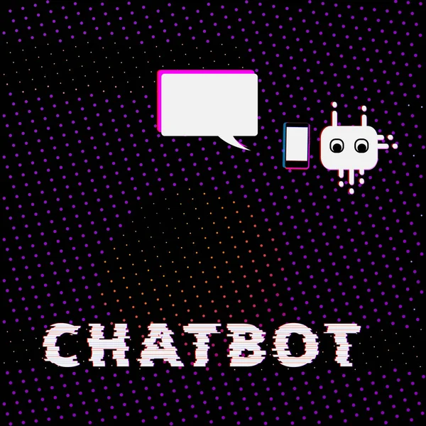 Chat robot assistenza virtuale. Illustrazione vettoriale . — Vettoriale Stock