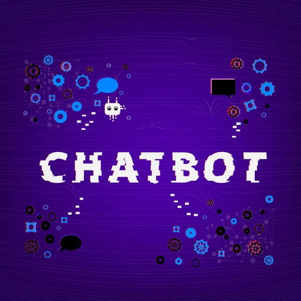 Chat robot assistenza virtuale. Illustrazione vettoriale . — Vettoriale Stock