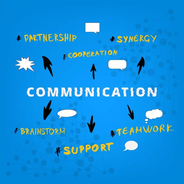 Kommunikációs Infographic. Vektoros illusztráció. — Stock Vector