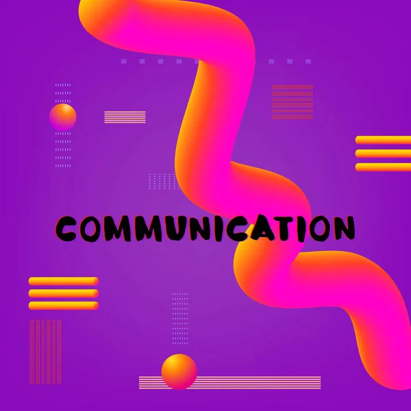 Expression de communication sur fond coloré. Illustration vectorielle . — Image vectorielle