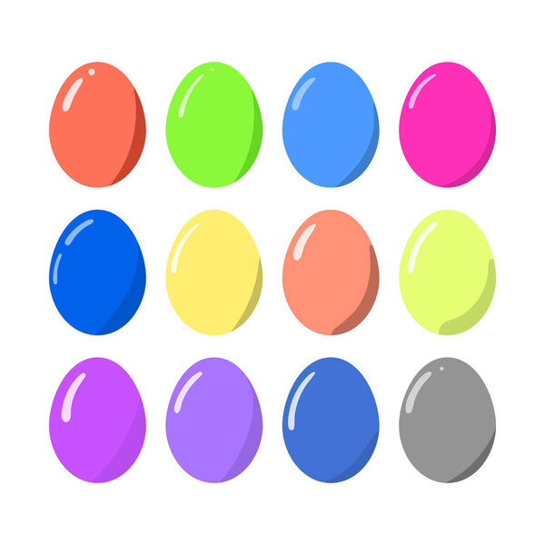 Easter eggs collection. Vector illustration.